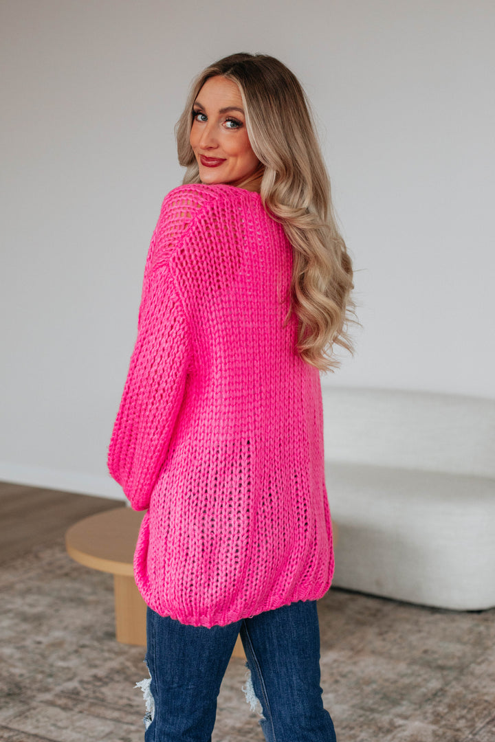 Dreya Knit Cardigan - Fuchsia