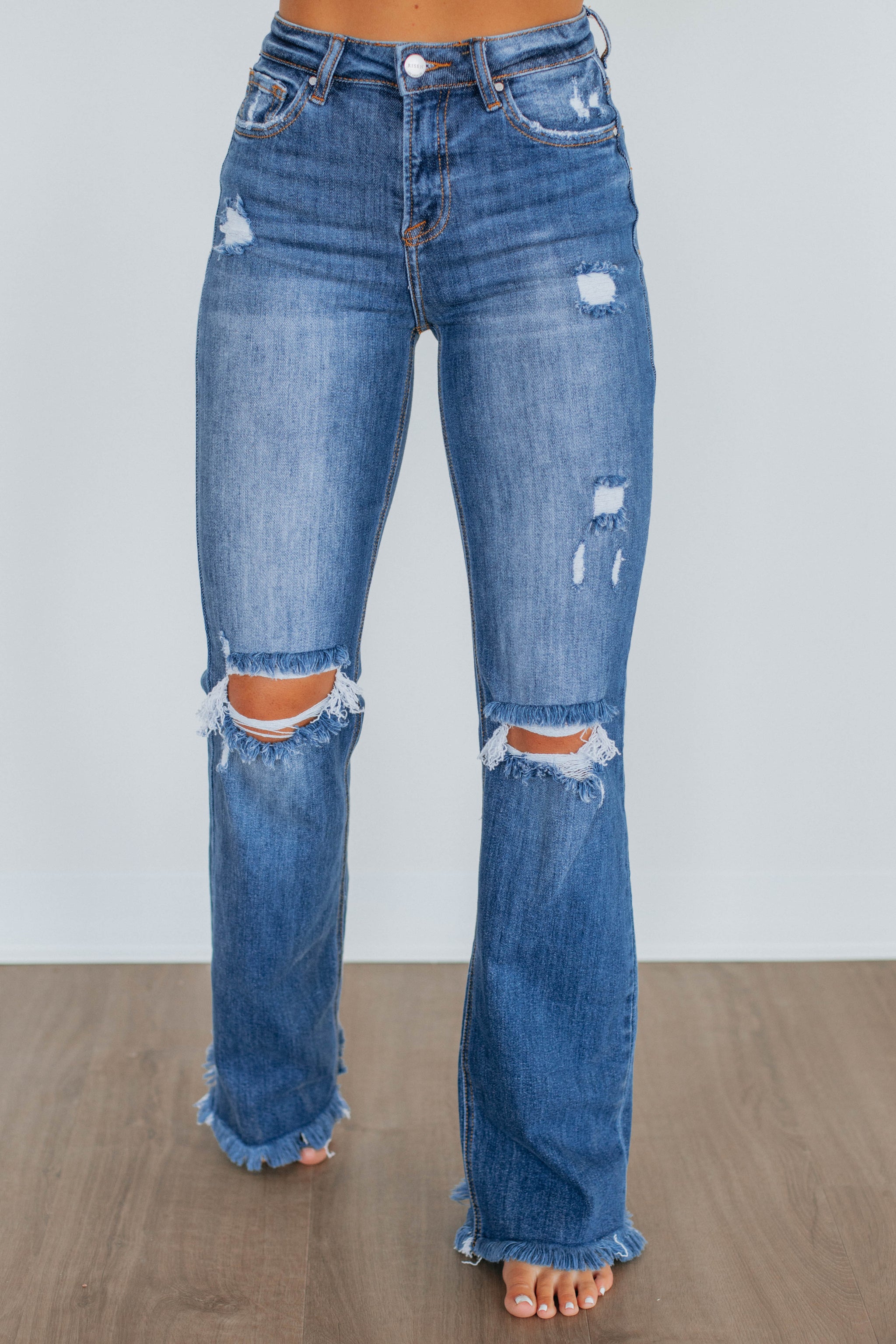 Eloise Risen Jeans - Dark Wash