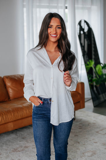 Emaleigh Button Down - Ivory