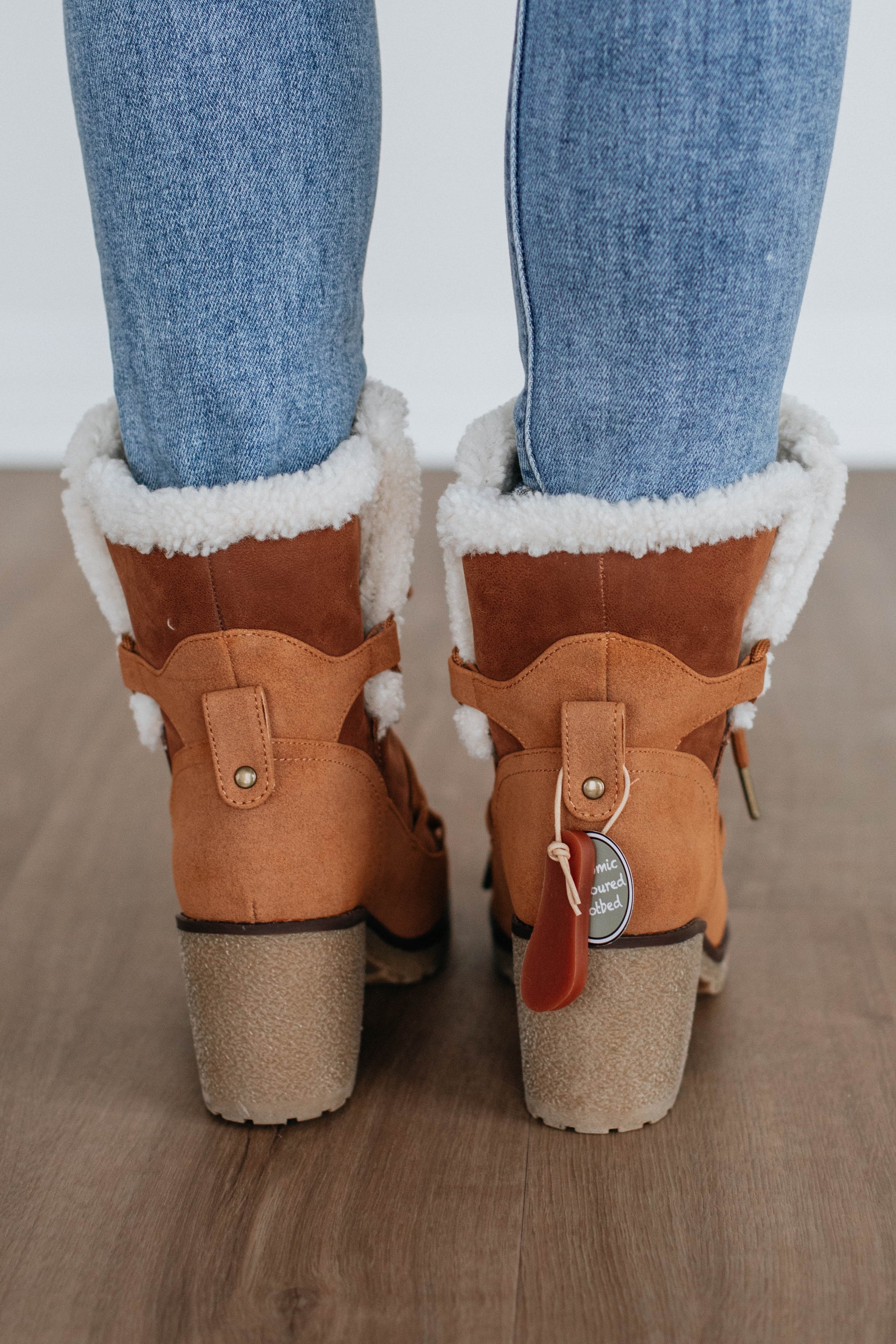 Embracing The Chill Boots - Cognac