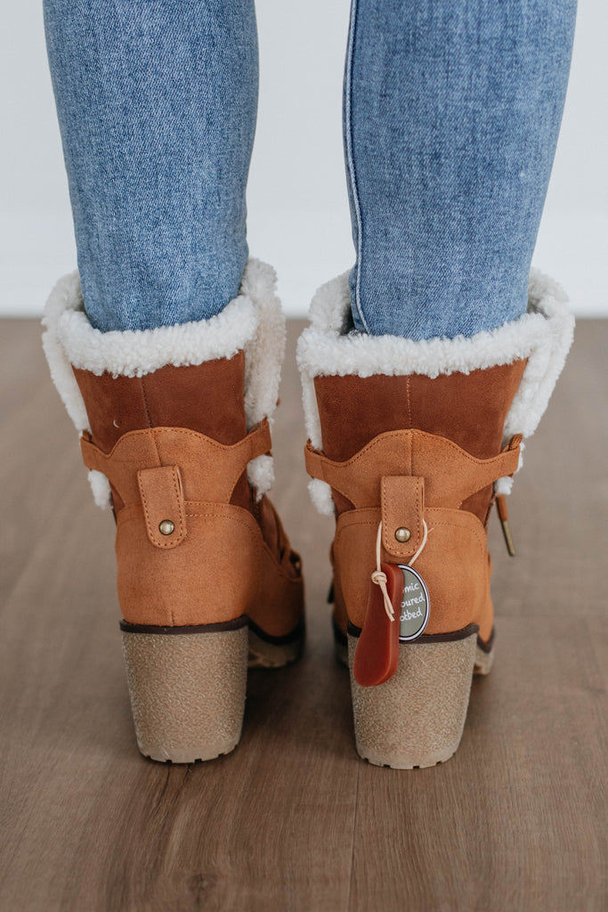 Embracing The Chill Boots - Cognac