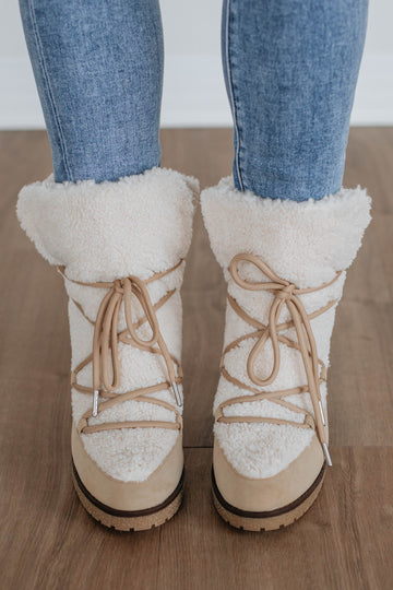 Embracing The Chill Boots - Taupe