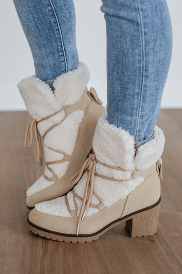 Embracing The Chill Boots - Taupe