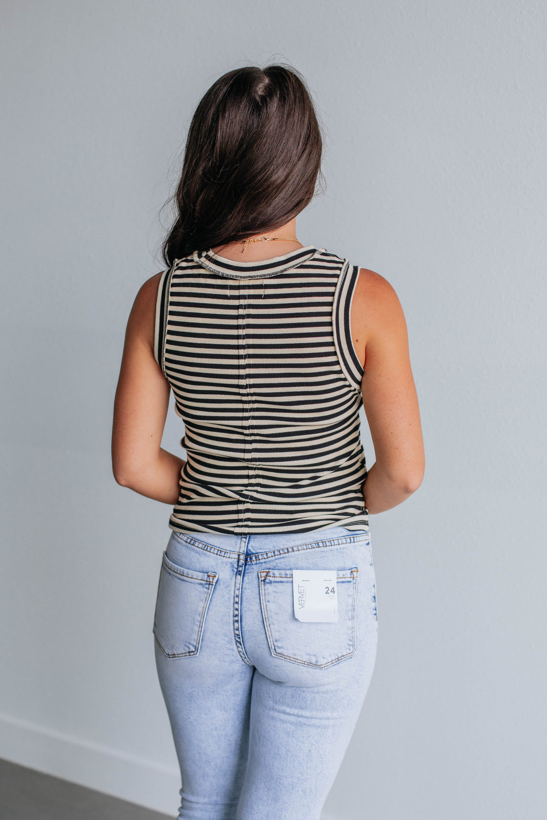 Tylar Ribbed Tank - Natural Mix