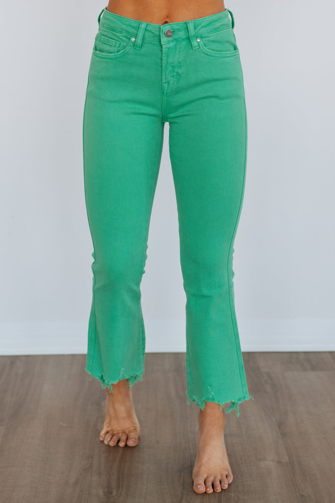 Emberly Mica Jeans - Shamrock