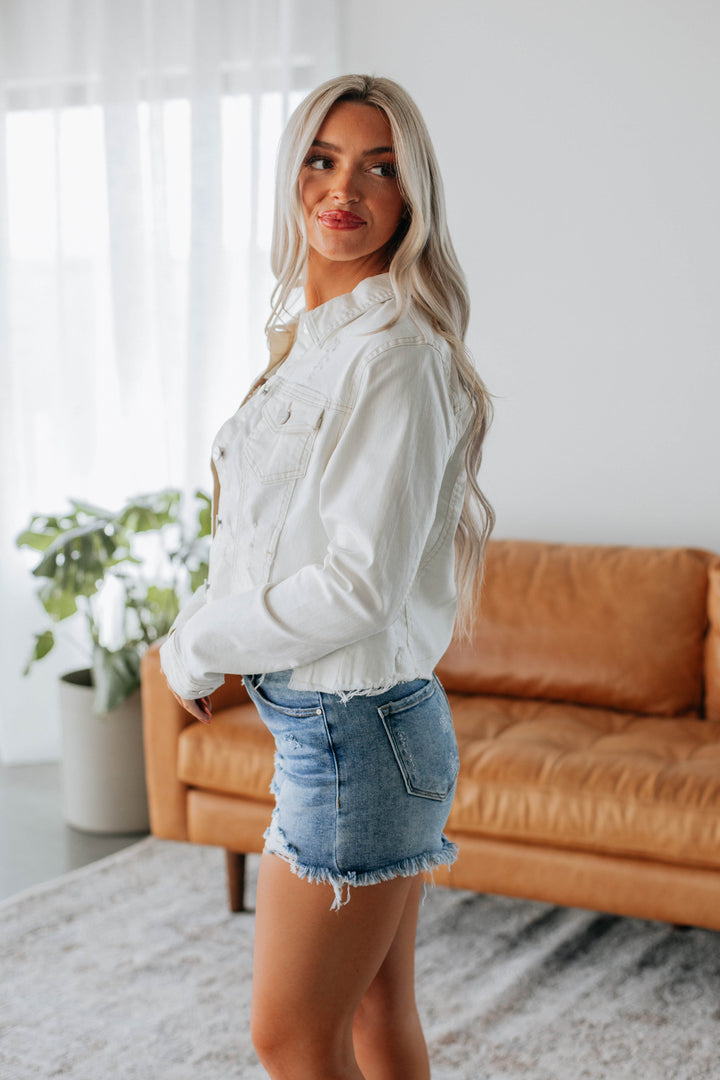 Gemma Risen Denim Jacket - Cream