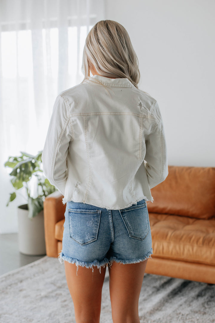 Gemma Risen Denim Jacket - Cream