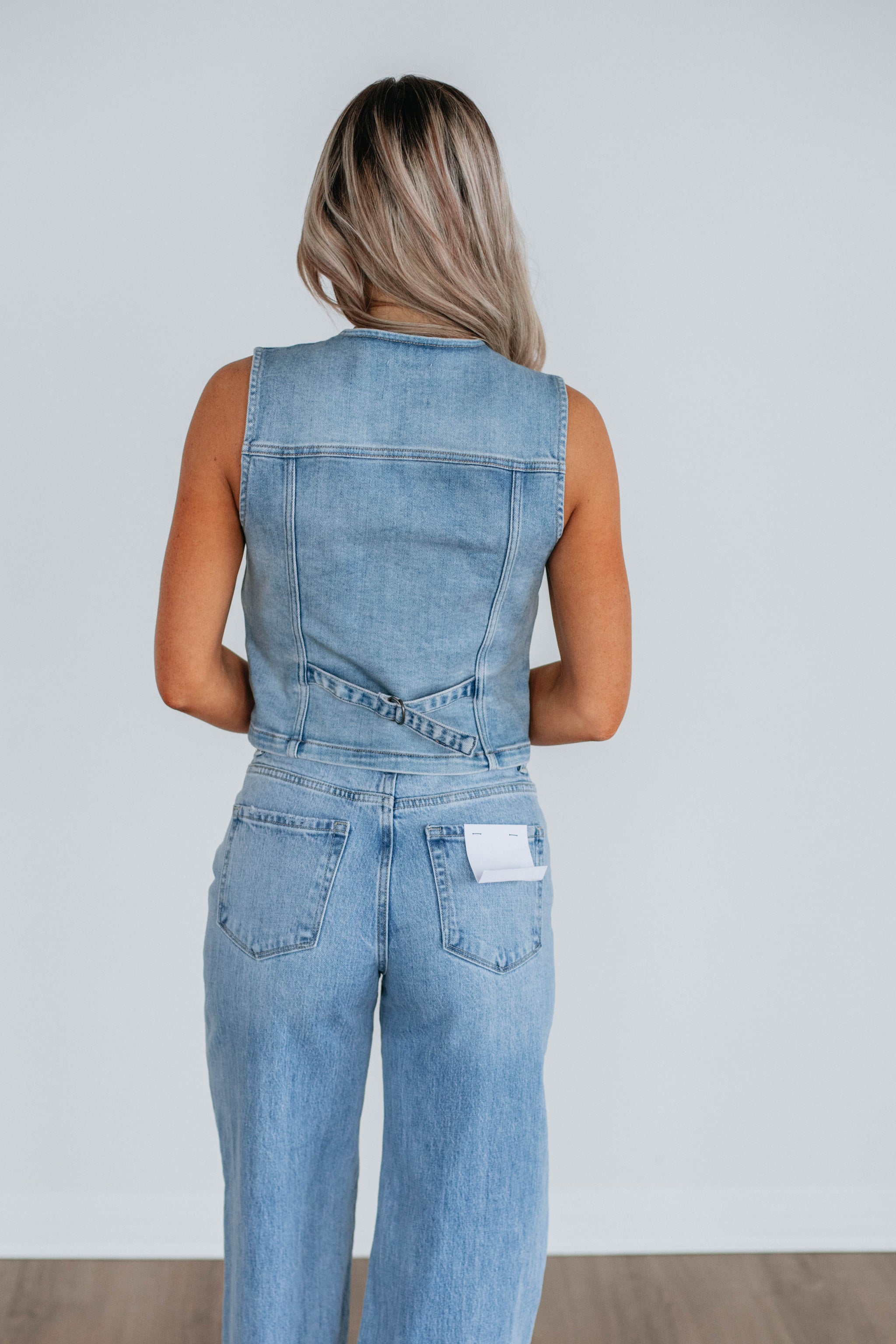 Greer Hidden Denim Vest