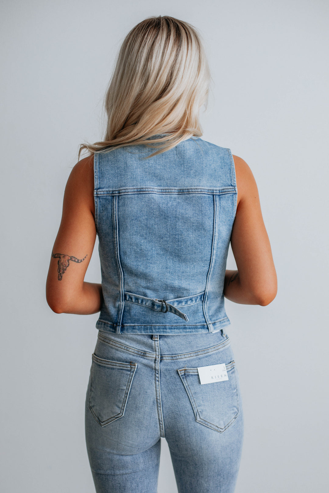 Greer Hidden Denim Vest