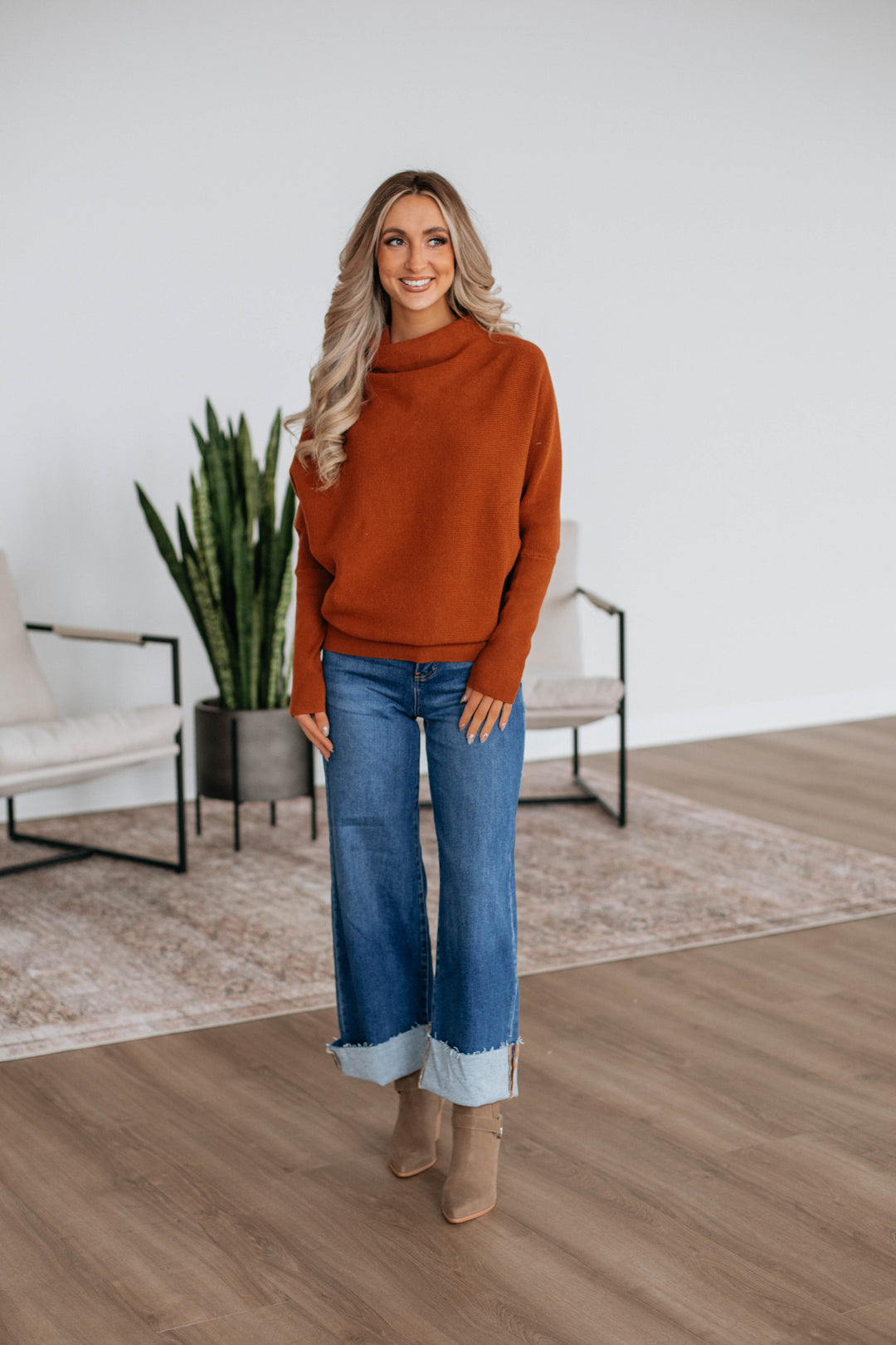 Gretchen Dolman Sweater - Camel