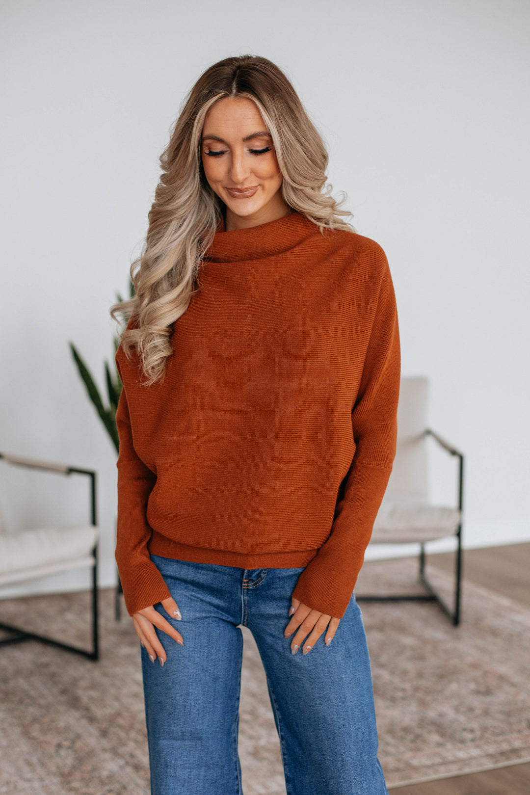 Gretchen Dolman Sweater - Camel