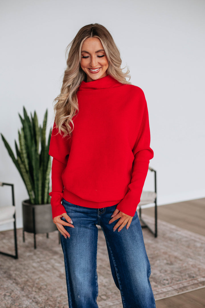 Gretchen Dolman Sweater - Ruby