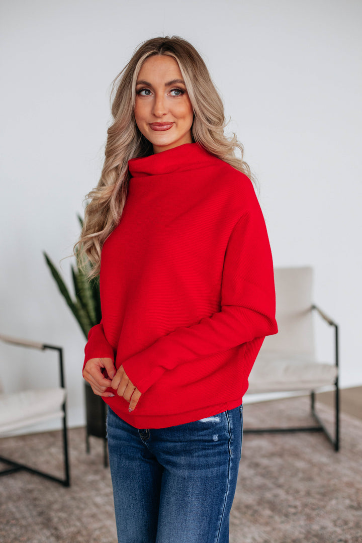 Gretchen Dolman Sweater - Ruby