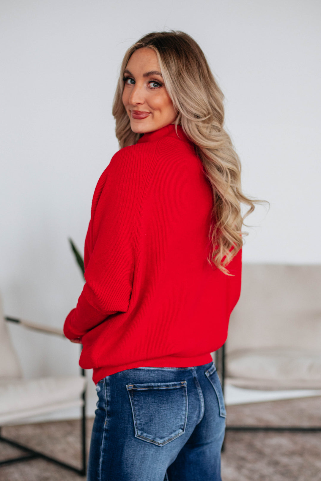 Gretchen Dolman Sweater - Ruby