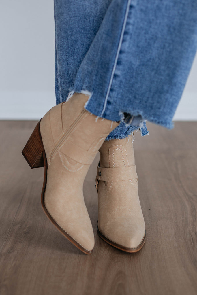 Here For A Good Time Boots - Taupe