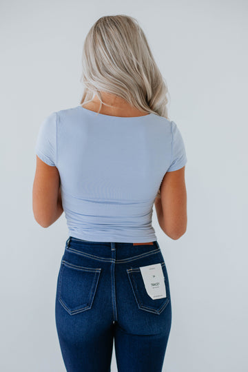 Jace Basic Top - Powder Blue