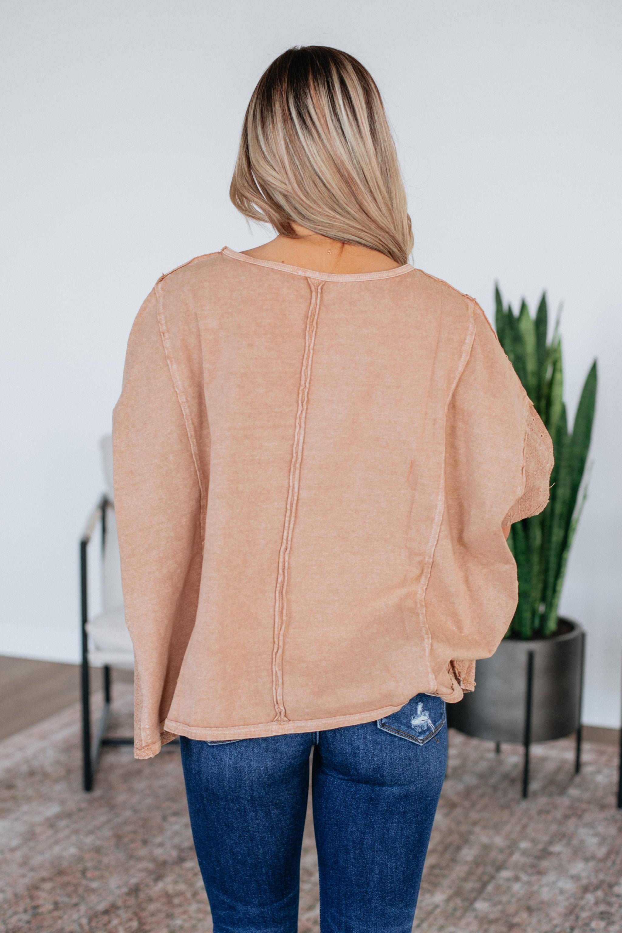 Jacksy Oversized Top - Light Camel