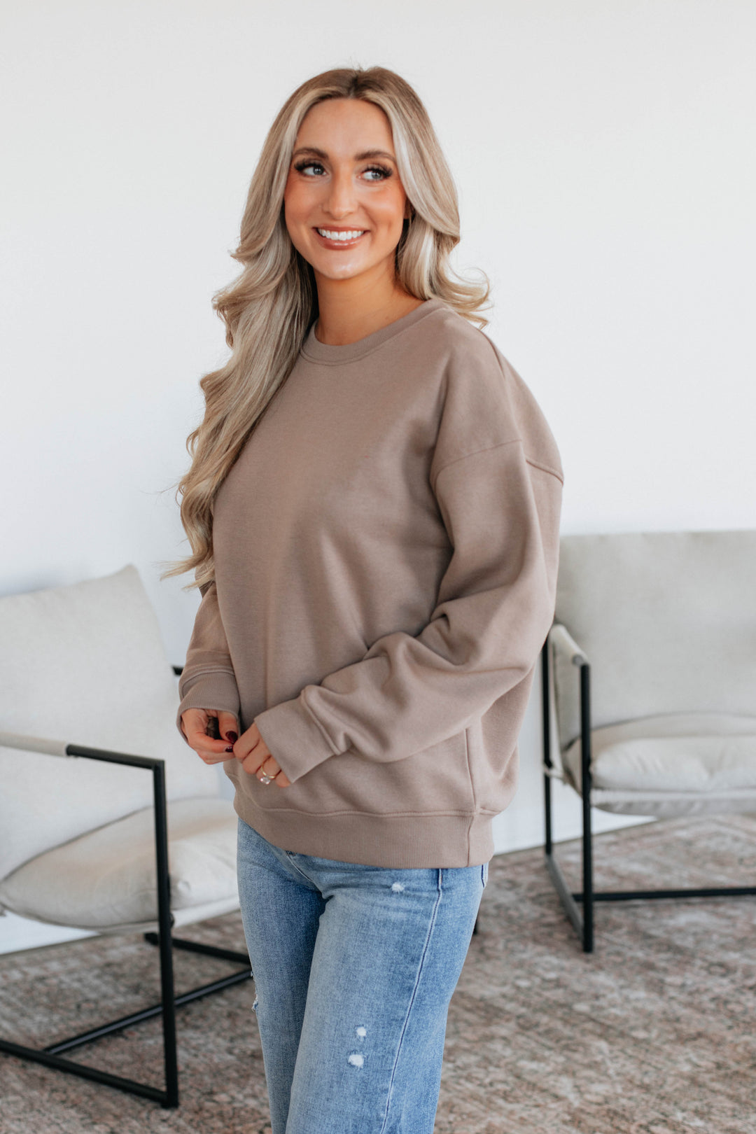 Jandi Lounge Crewneck - Taupe