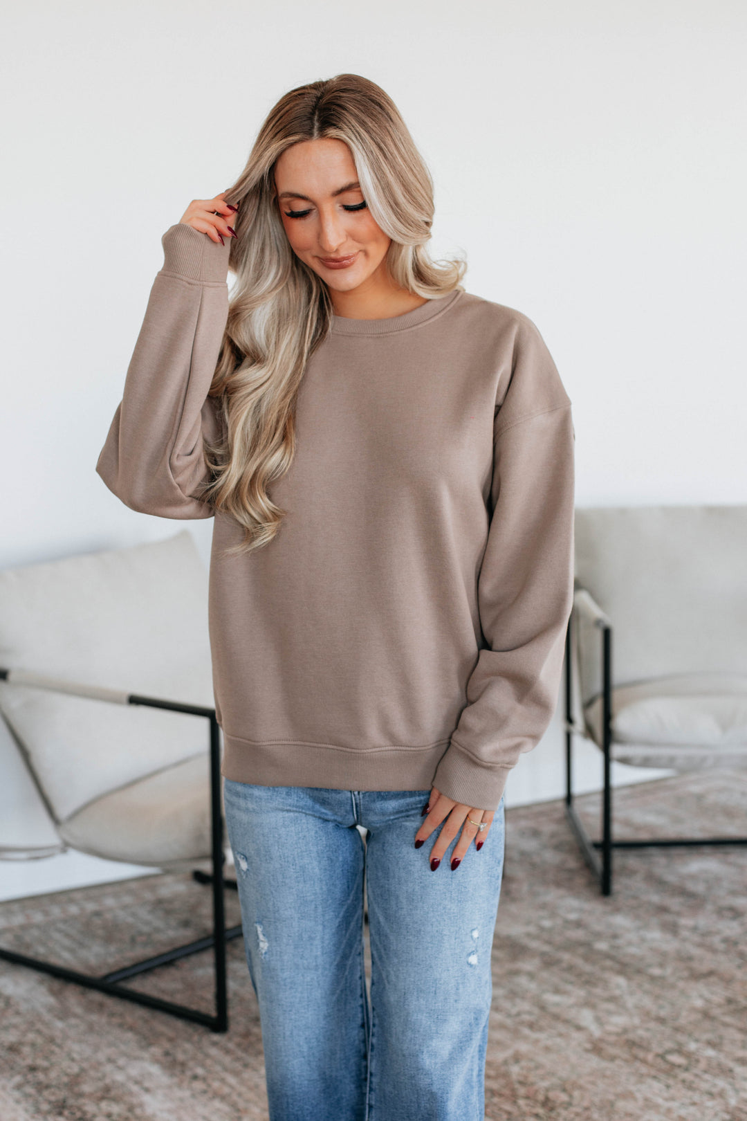 Jandi Lounge Crewneck - Taupe