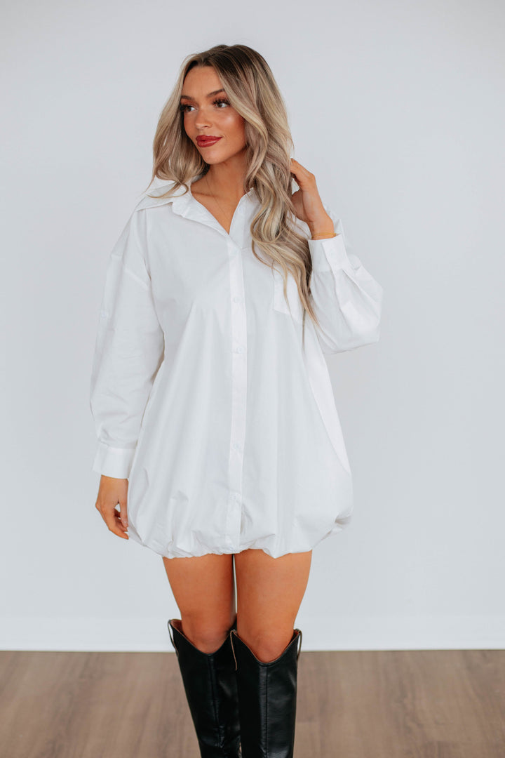 Joette Shirt Dress - Cream