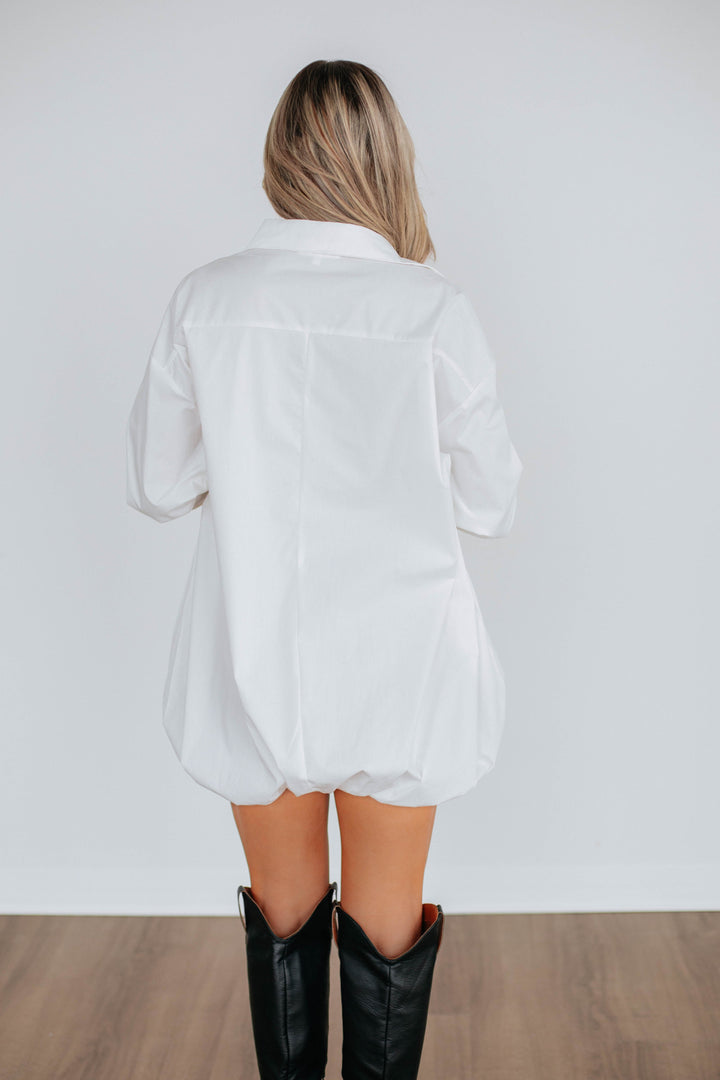 Joette Shirt Dress - Cream