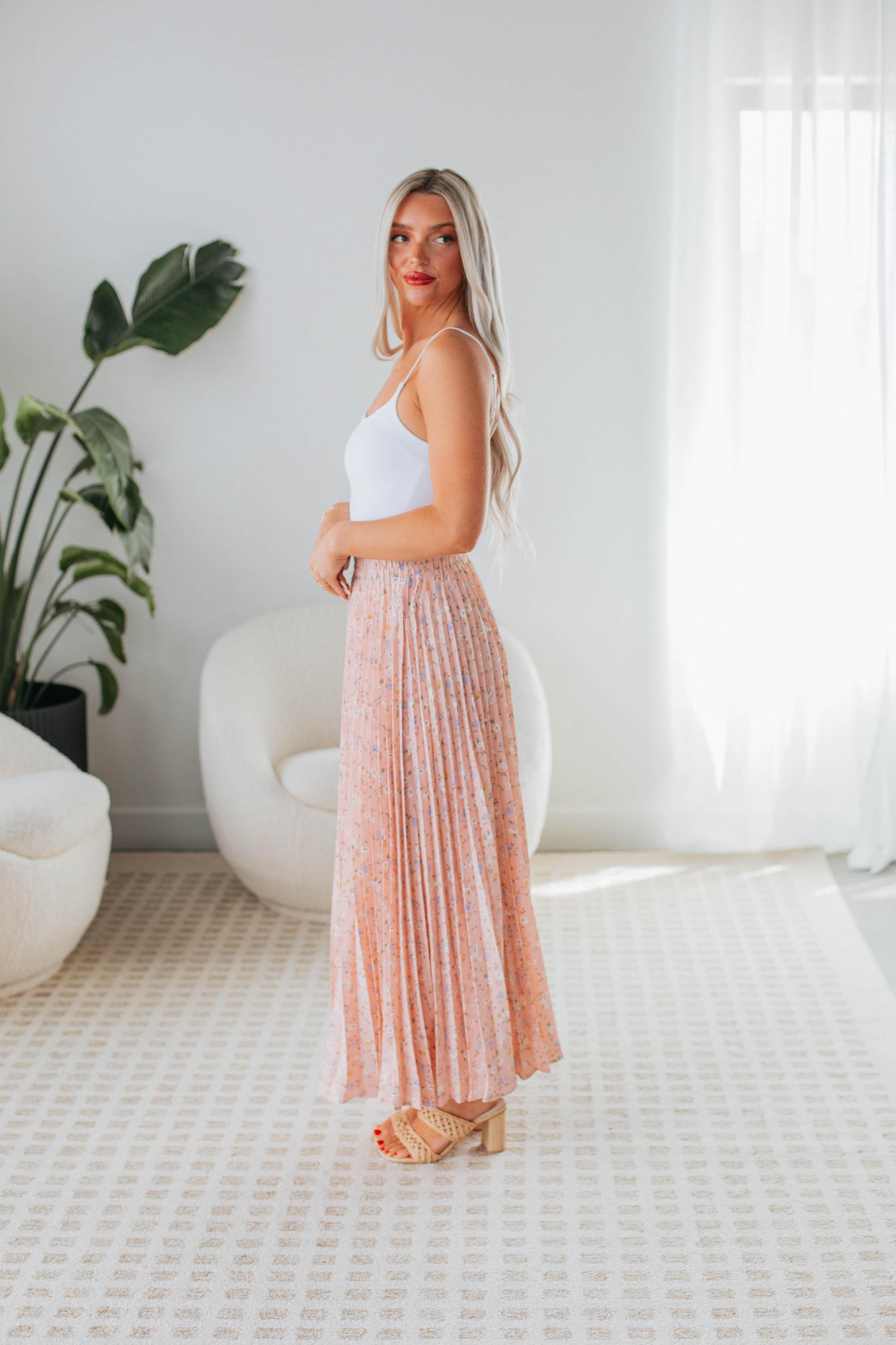 Julia Maxi Skirt Baby Pink Wild Oak Boutique