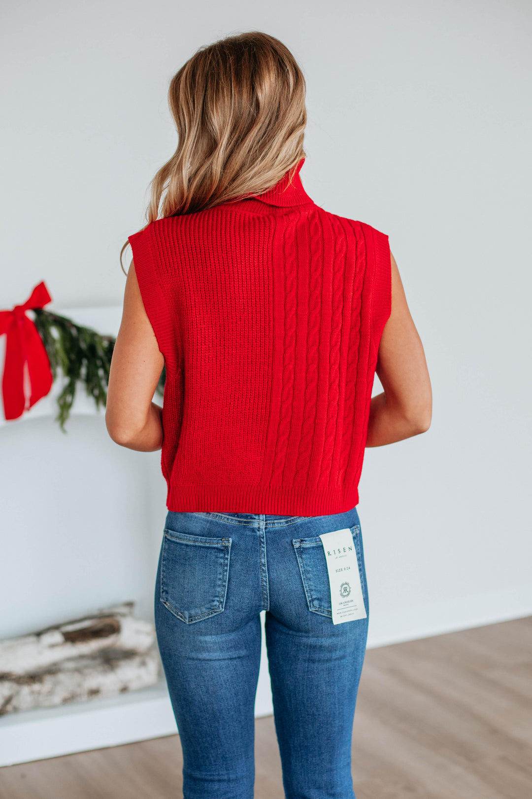 Jylian Sweater Top - Red