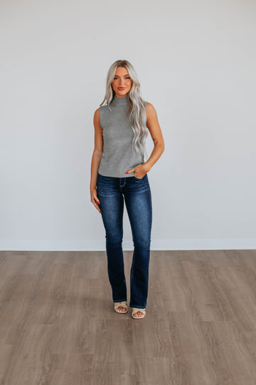 Kaslyn Knit Tank - Heather Grey