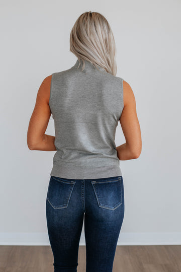 Kaslyn Knit Tank - Heather Grey