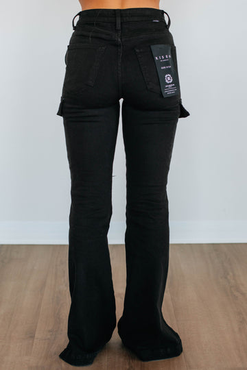 Kayley Risen Cargo Jeans - Black Wash