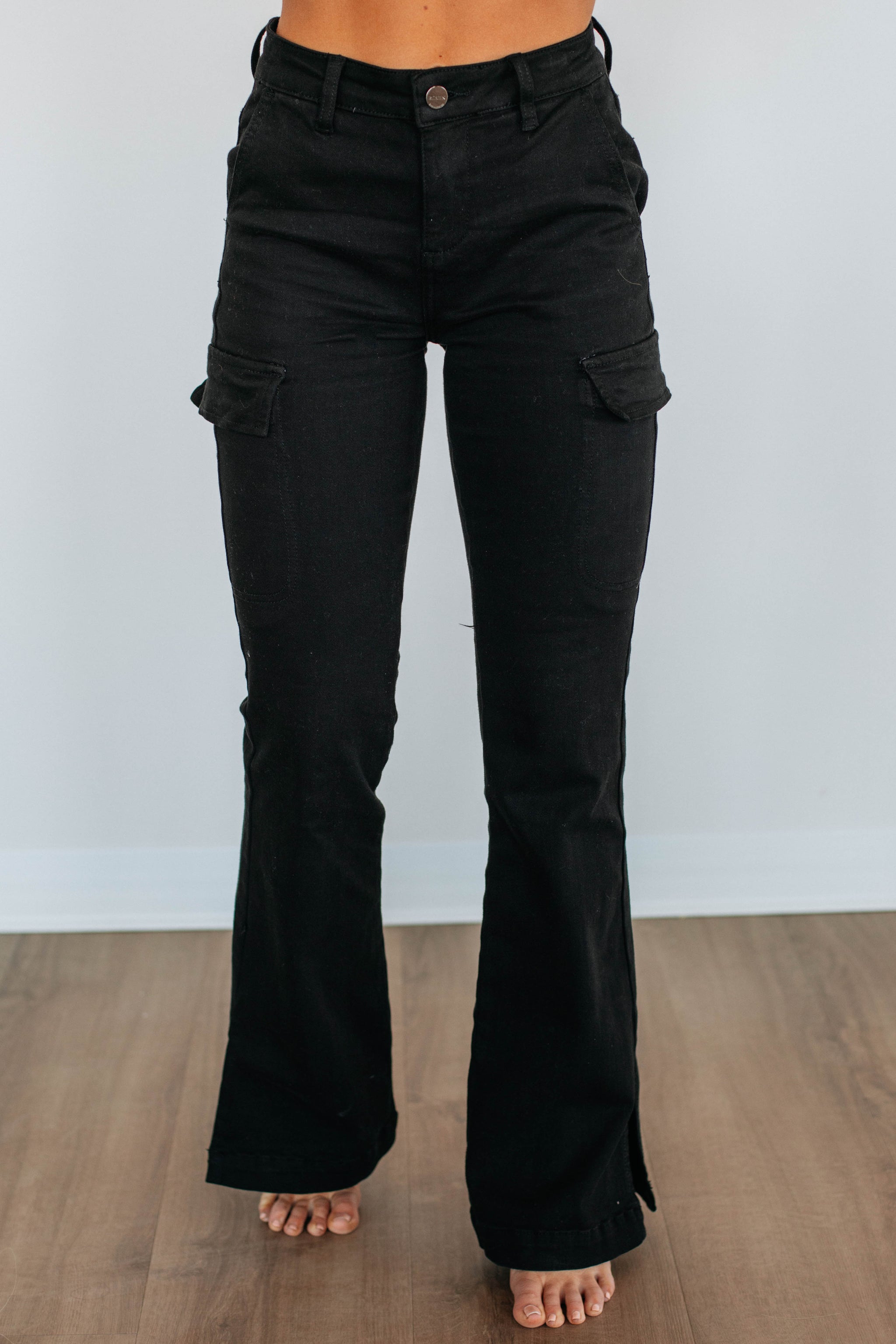 Kayley Risen Cargo Jeans - Black Wash