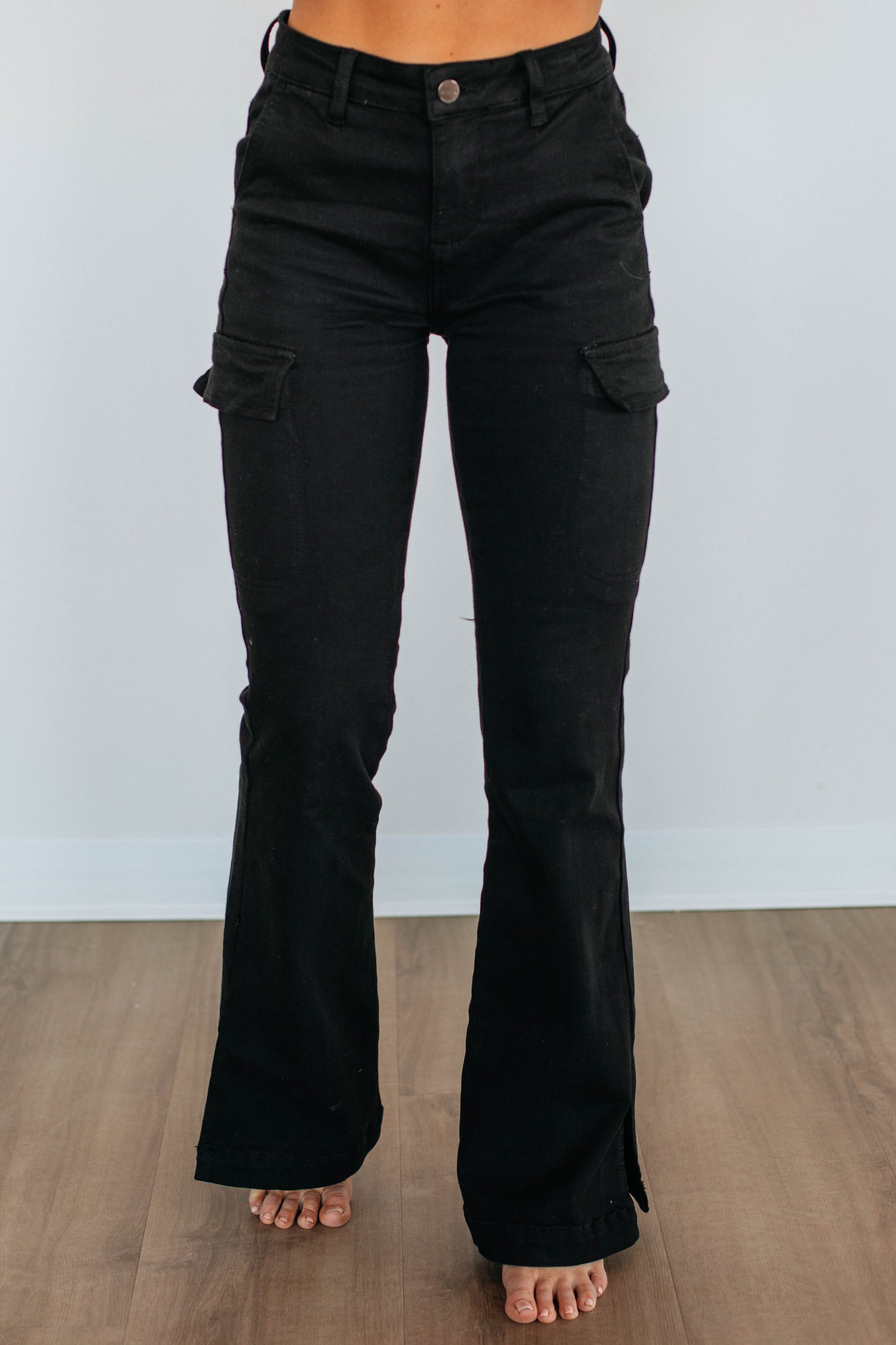 Kayley Risen Cargo Jeans - Black Wash