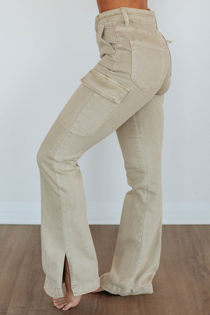 Kayley Risen Cargo Jeans - Sand