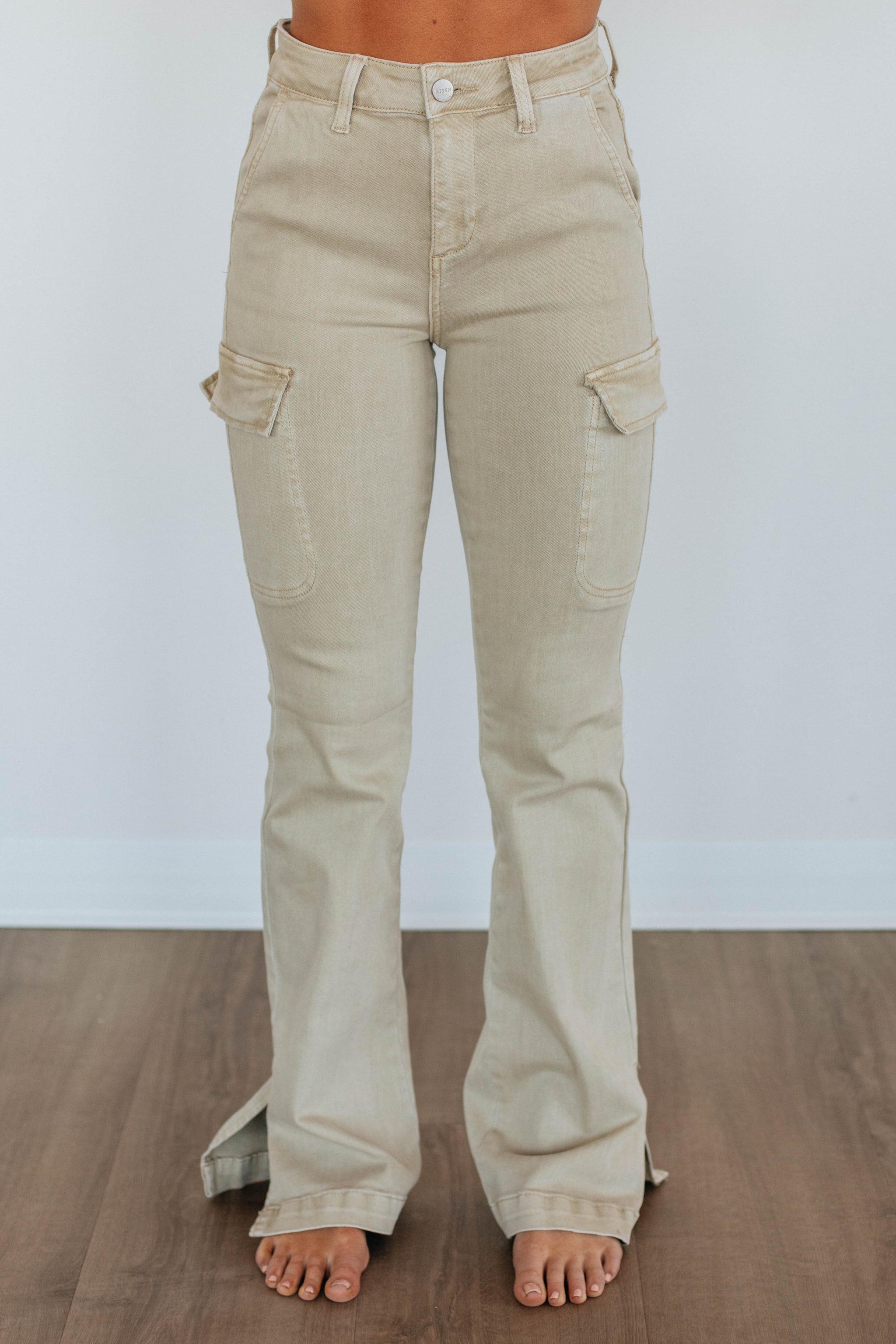 Kayley Risen Cargo Jeans - Sand