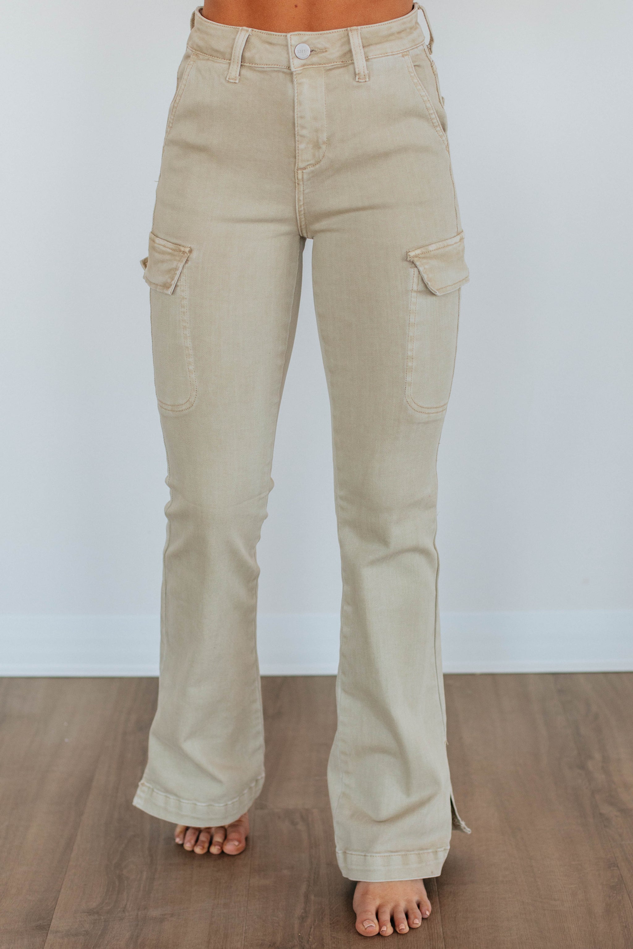 Kayley Risen Cargo Jeans - Sand