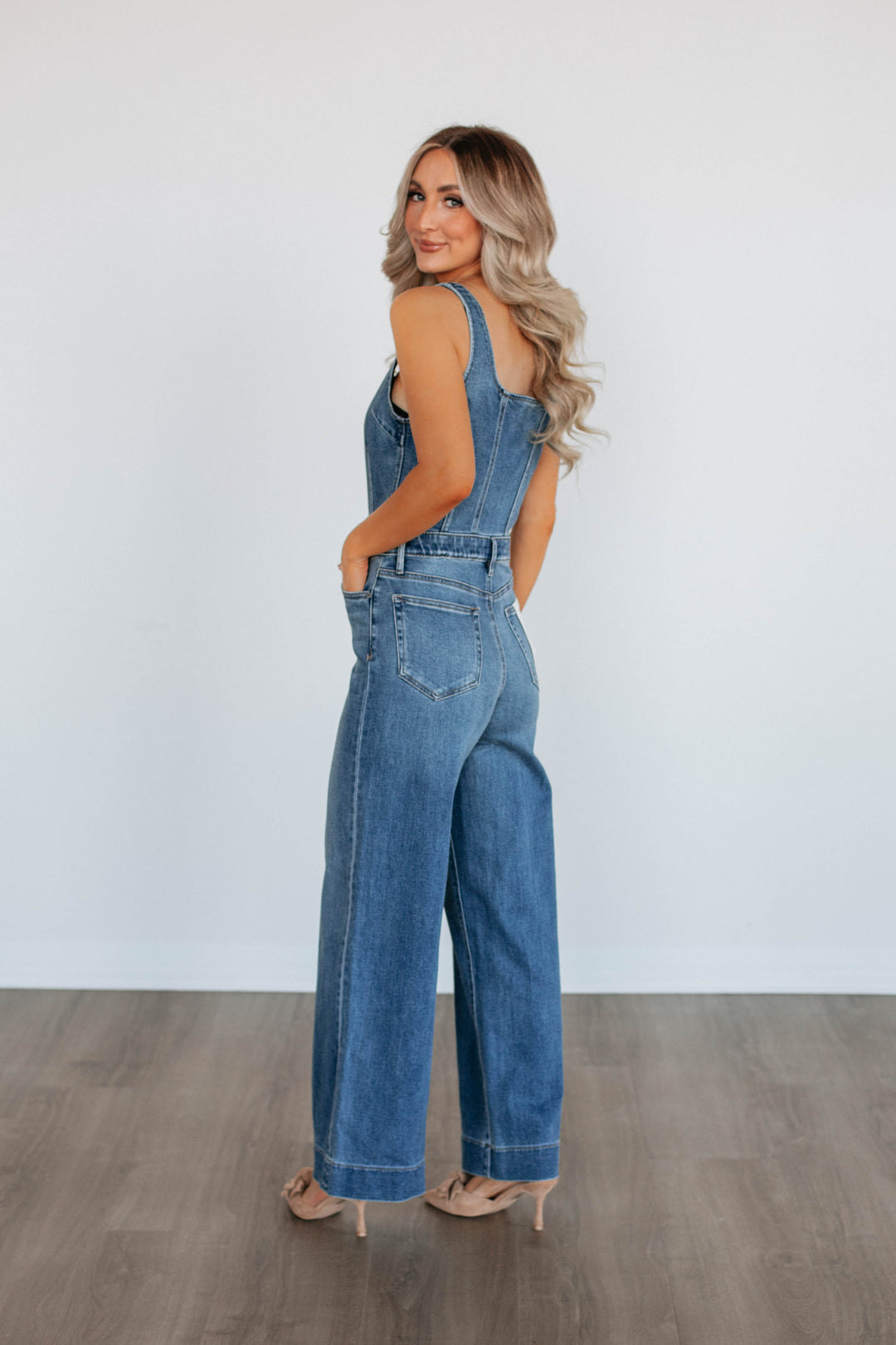 Kendall Hidden Denim Jumpsuit