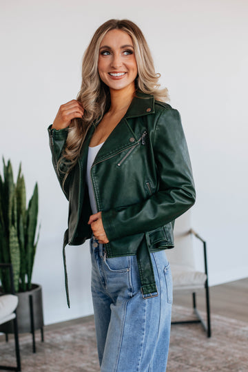 Knox Leather Jacket - Forest