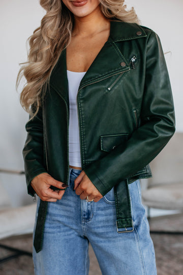 Knox Leather Jacket - Forest