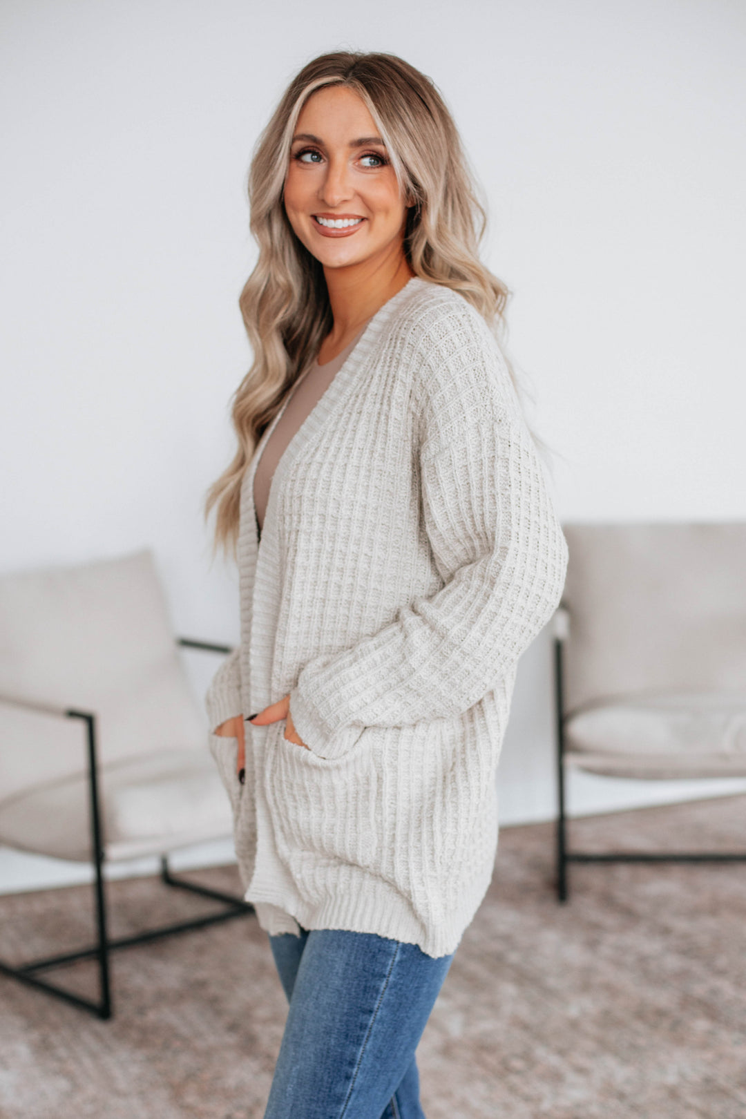 Lakyn Waffle Knit Cardigan