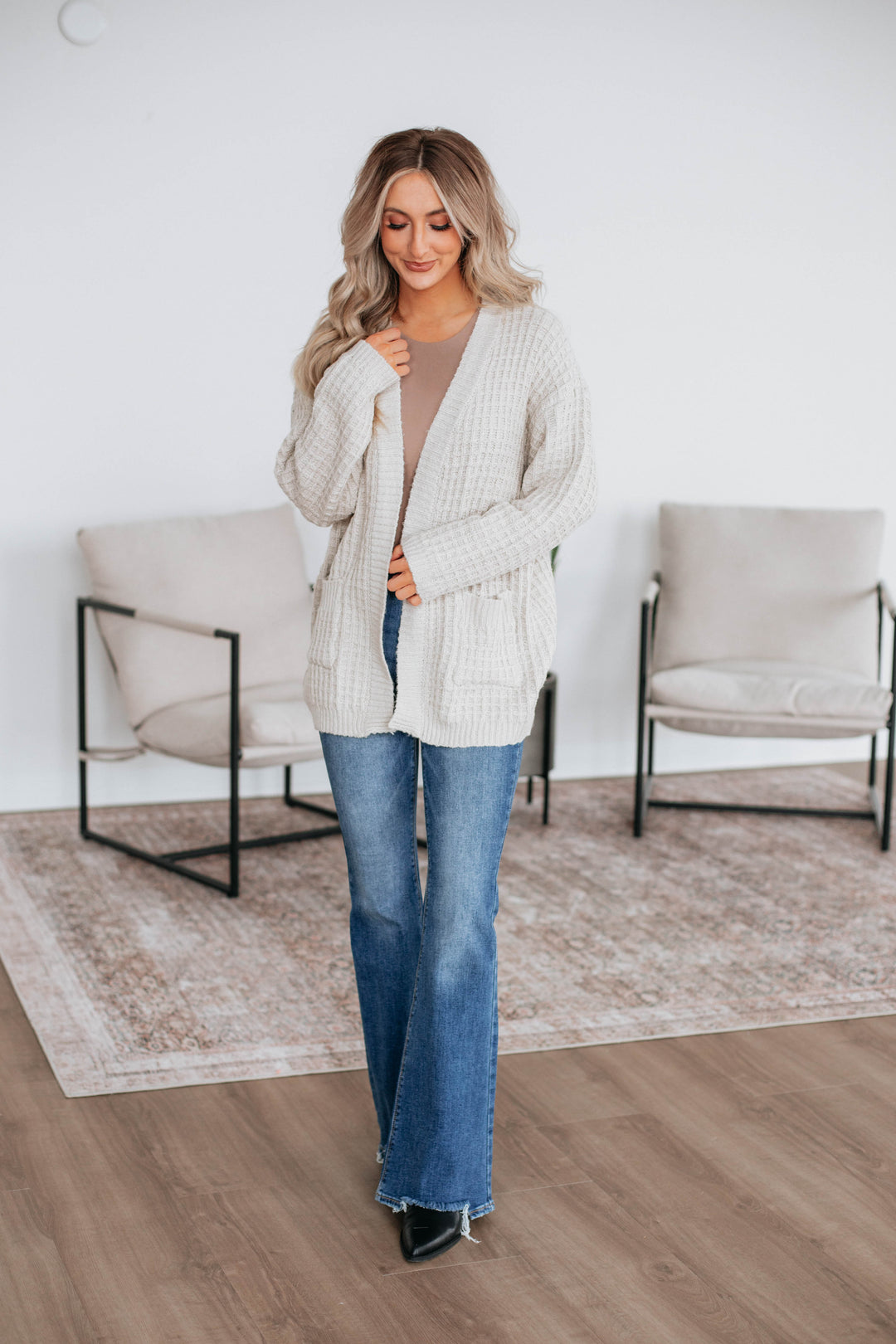 Lakyn Waffle Knit Cardigan