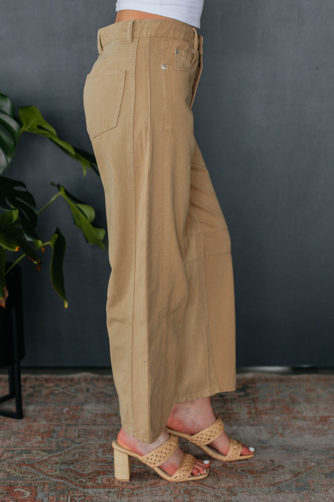 Landen Barrel Pants - Camel