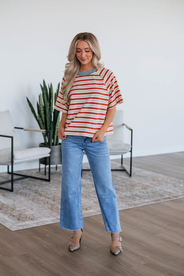 Lansen Striped Top - Rust