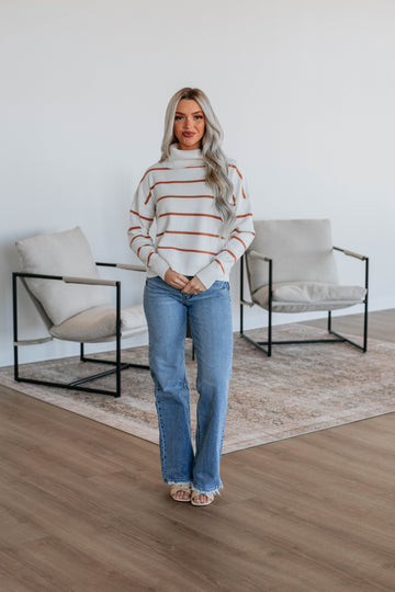 Larisa Striped Sweater - Ivory