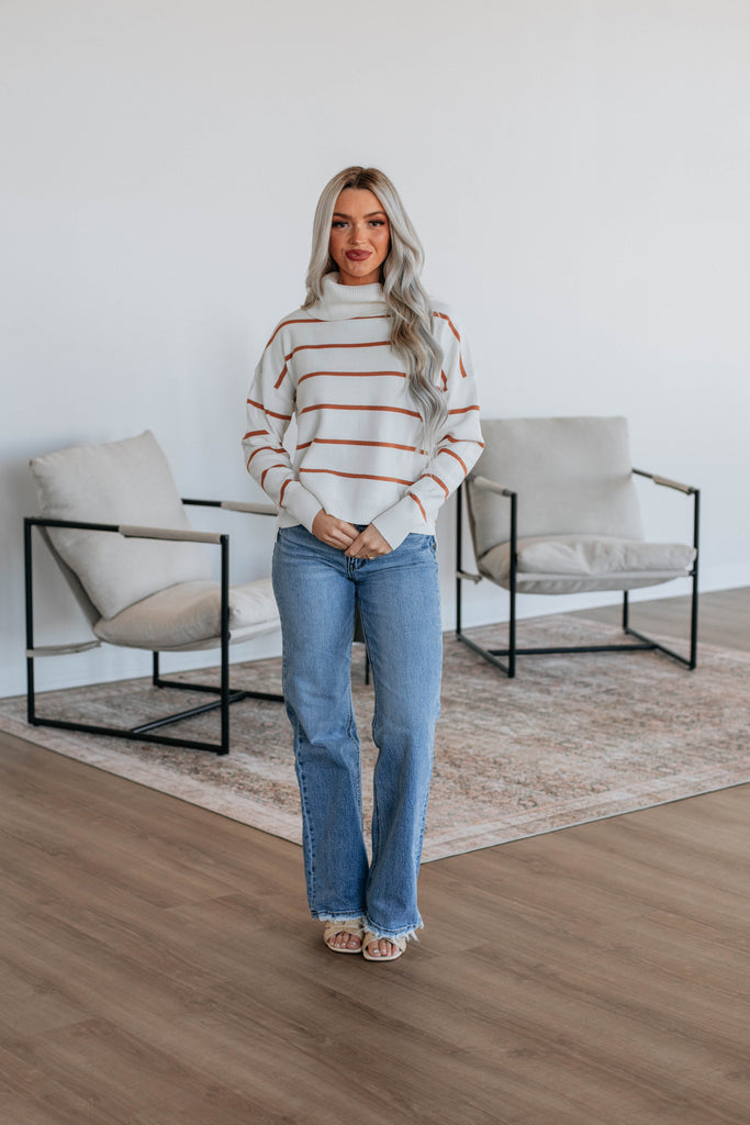 Larisa Striped Sweater - Ivory