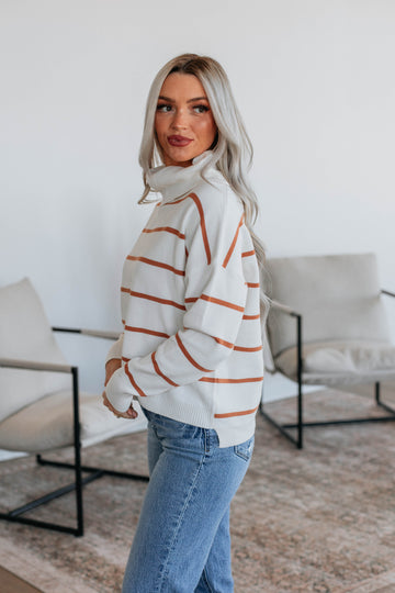 Larisa Striped Sweater - Ivory