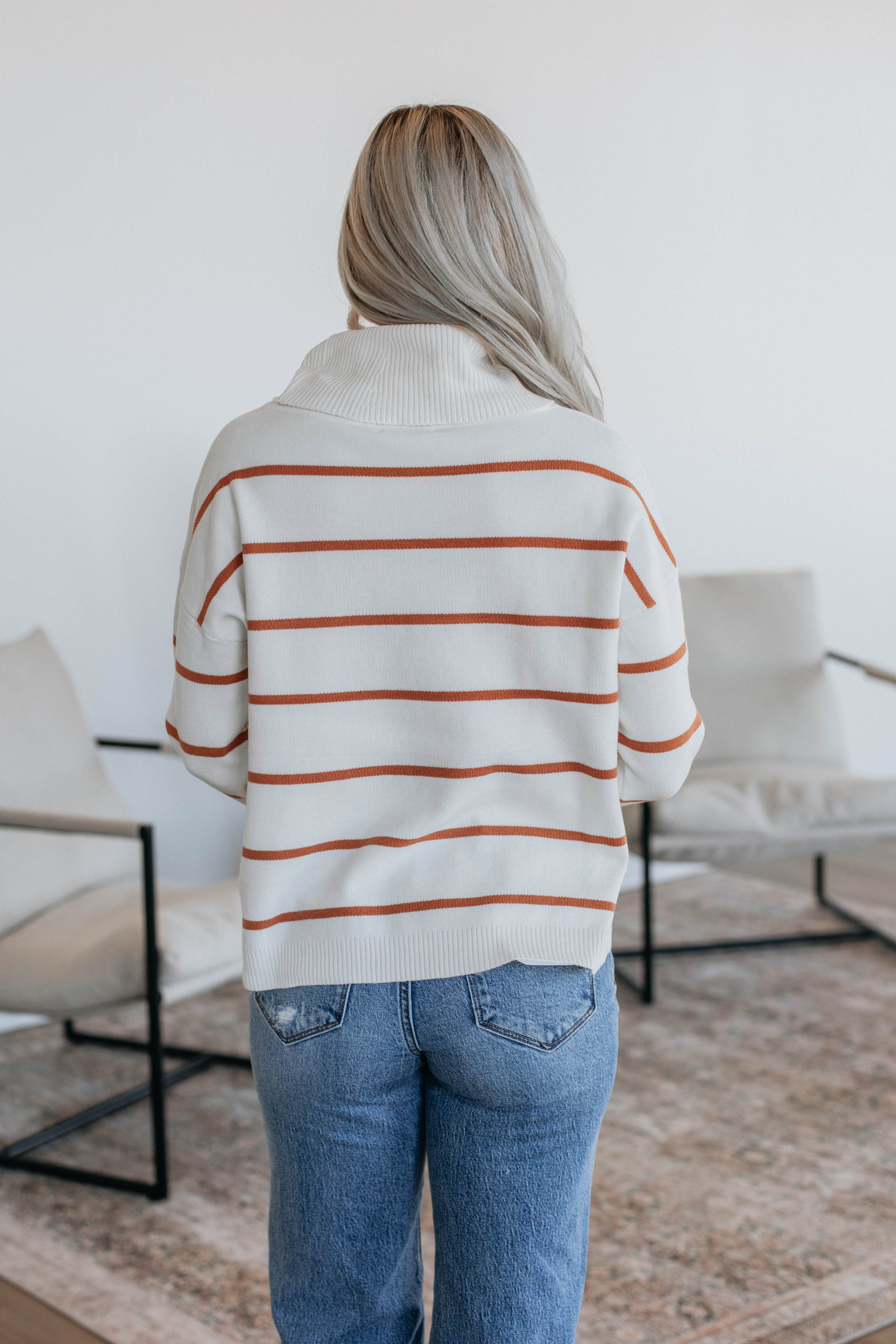 Larisa Striped Sweater - Ivory