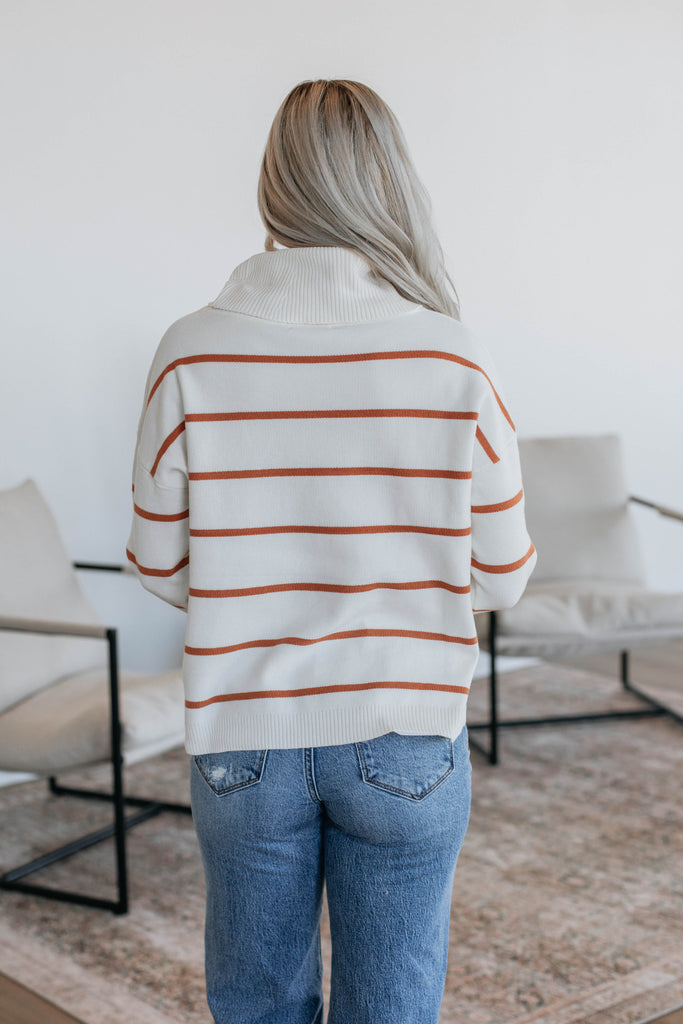 Larisa Striped Sweater - Ivory