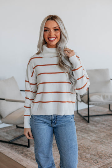 Larisa Striped Sweater - Ivory