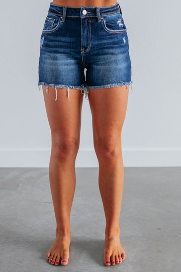 Ledger Risen Shorts - Dark Wash