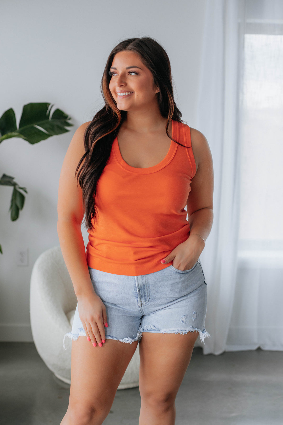 Lita Basic Tank - Tangerine